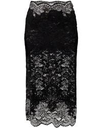 Rabanne - Jupe Midi Lace Skirt - Lyst