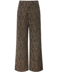 James Lakeland - Leopard Print Detail Trousers - Lyst