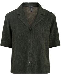 Eileen Fisher - Notch Collar Elbow Sleeve Shirt - Lyst