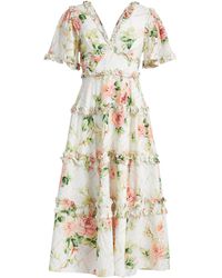 Needle & Thread - Women's Harlequin Rose Cotton Midaxi Dress - Lyst