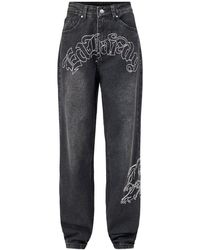 Ed Hardy - Gothic Panther Relaxed Jeans - Lyst