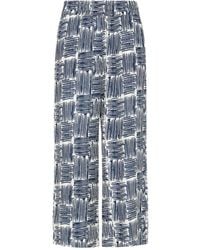 Whistles - Hatch Squares Cropped Trouser, Wood/Metal - Lyst