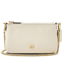 COACH - Audrey Refined Calf Crossbody Bag Chalk - Lyst
