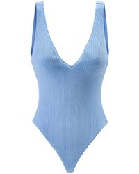 Seafolly - Deep V Neck One Piece - Lyst