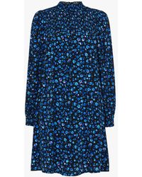 Whistles - Women's Blurred Floral Trapeze Dress - Lyst