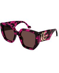 Gucci - Women's Oversized Acetate Large gg Logo Sunglasses - Lyst