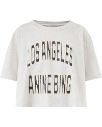 Anine Bing - Johnny Cropped Tee - Lyst