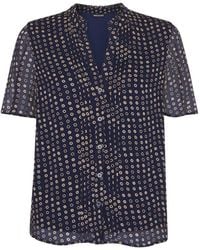 Whistles - Women's Spotted Hoop Frill Blouse - Lyst