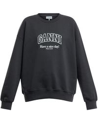 Ganni - Women's Isoli Oversized Sweatshirt - Lyst