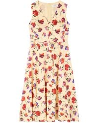 LK Bennett - Esme Spot Print Fit & Flare Collared Dress - Lyst