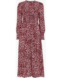 Whistles - Women's Abstract Cheetah Print Dress - Lyst