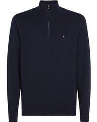Tommy Hilfiger - Pima Cashmere Blend Zip Sweater - Lyst