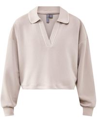 Sweaty Betty - Sand Wash Crop Henley Sweatshirt - Lyst