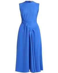 Edeline Lee - Women's Sleeveless Draped Midi Dress With Ruched Panel Detail - Lyst