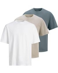 Jack & Jones - Three-Pack Crew Neck T-Shirts Multi - Lyst