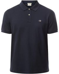 GANT - Men's Shield Pique Polo T-shirt - Lyst