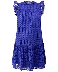 roandzo - Broderie Mini Dress - Lyst