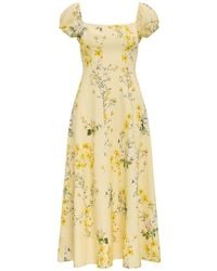 Forever New - Sadie Cap Sleeve Midi Dress Printed - Lyst