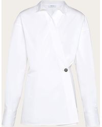 Ferragamo - Damen Bluse mit asymmetrischem Verschluss - Lyst