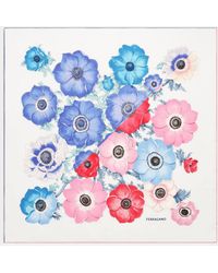 Ferragamo - Anemone Print Silk Scarf - Lyst