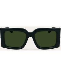 Ferragamo - Rectangular Frame Sunglasses - Lyst