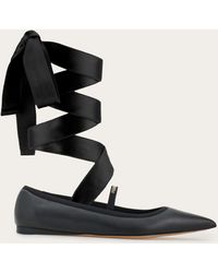 Ferragamo - Carice Leather Ballet Flats - Lyst