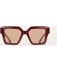 Ferragamo - Rectangular Frame Sunglasses - Lyst