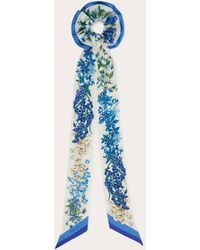 Ferragamo - Spring Print Silk Scrunchie With Mini Bandeau - Lyst