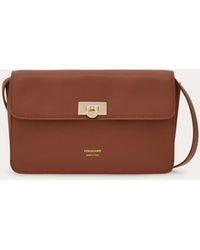 Ferragamo - Damen Flache Gancini Minibag - Lyst