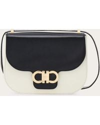 Ferragamo - Double Gancini North-South Crossbody Bag (Xs) - Lyst