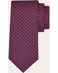 Ferragamo - Herren Seidenkrawatte Mit Gancini-Herzen-Print - Lyst