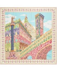 Ferragamo - Palazzo Spini Feroni Print Silk Scarf - Lyst