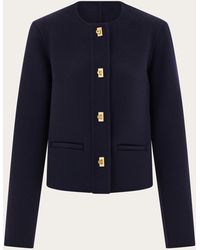 Ferragamo - Boxy Jacket With Gancini Buttons - Lyst