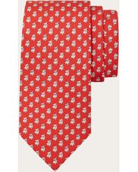 Ferragamo - Men Bulldog Print Silk Tie - Lyst