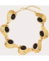 Ferragamo - Necklace With Gems - Lyst