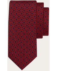 Ferragamo - Men Totem Print Silk Tie - Lyst