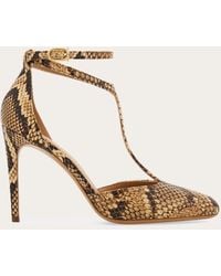 Ferragamo - T-Strap Stiletto Pumps - Lyst