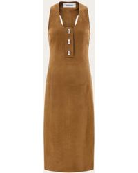 Ferragamo - Racer Back Dress With Hug Buckle Detail - Lyst