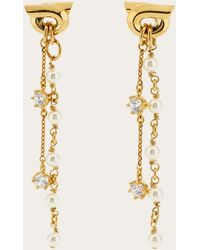 Ferragamo - Double Drop Earrings - Lyst