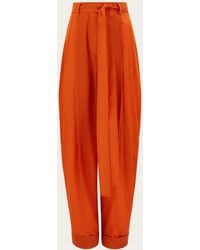 Ferragamo - Barrel-Leg Trousers - Lyst