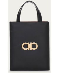 Ferragamo - Donna Mini Tote Bag Ornamento Gancini - Lyst