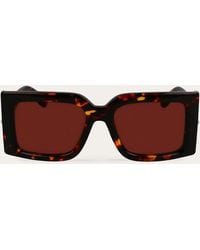 Ferragamo - Rectangular Frame Sunglasses - Lyst