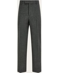 Ferragamo - Wide Leg Chevron Trouser - Lyst