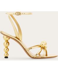 Ferragamo - Spherical Heel Sandal .5 - Lyst