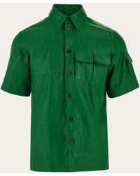 Ferragamo - Coated Linen Utility Shirt - Lyst