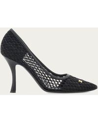 Ferragamo - Mujer Zapatos De Salón Cadena Vara Negro Talla .5 - Lyst
