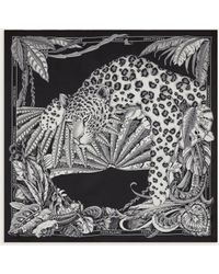 Ferragamo - Animalier Print Silk Foulard - Lyst