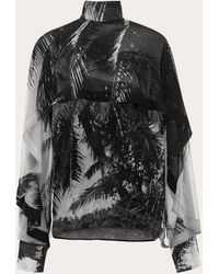 Ferragamo - Georgette Shirt With Trinidad Print - Lyst