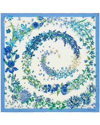 Ferragamo - Spring Print Silk Scarf - Lyst