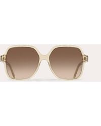Ferragamo - Square Frame Sunglasses - Lyst